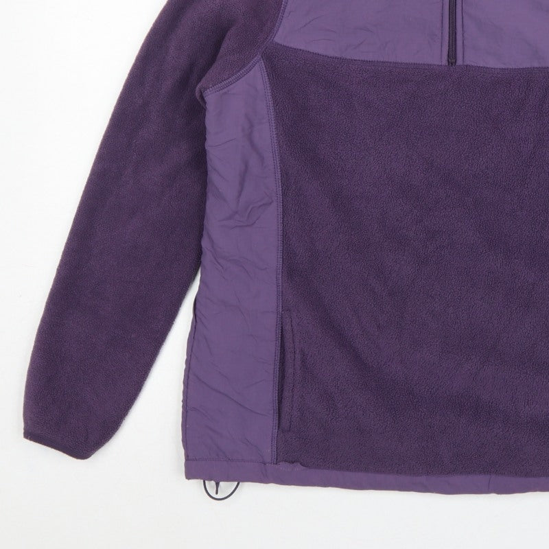 Papaya Women Purple UK 12 Quarter Zip Fleece Pullover Sweatshirt