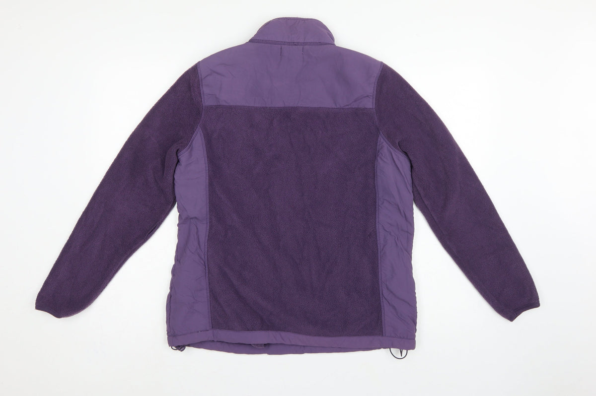 Papaya Women Purple UK 12 Quarter Zip Fleece Pullover Sweatshirt