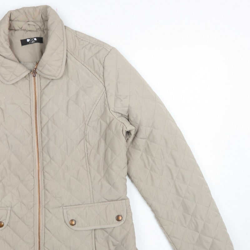 Moda at George Women’s Beige UK 14 Quilted Padded Zip Jacket