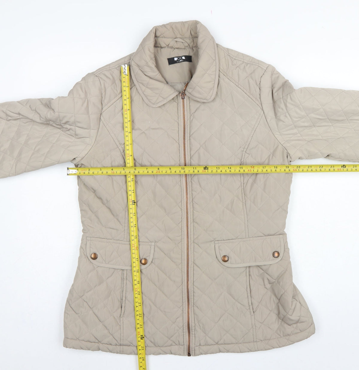 Moda at George Women’s Beige UK 14 Quilted Padded Zip Jacket