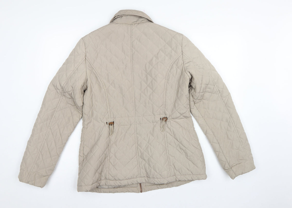Moda at George Women’s Beige UK 14 Quilted Padded Zip Jacket