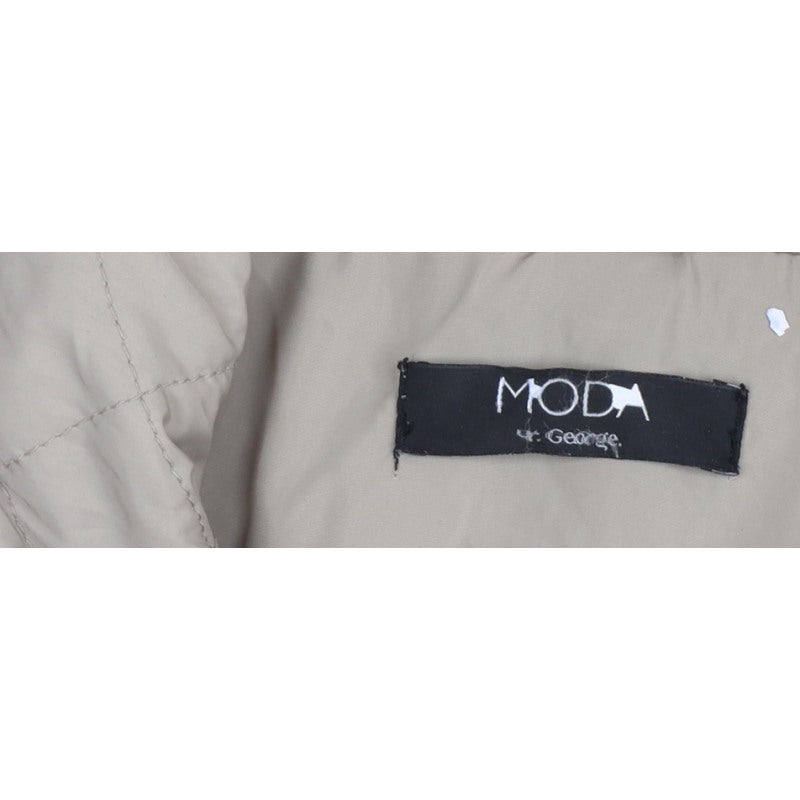 Moda at George Women’s Beige UK 14 Quilted Padded Zip Jacket