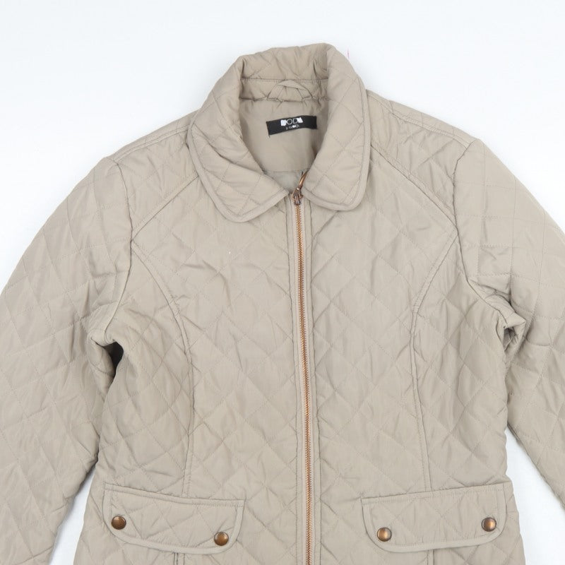 Moda at George Women’s Beige UK 14 Quilted Padded Zip Jacket