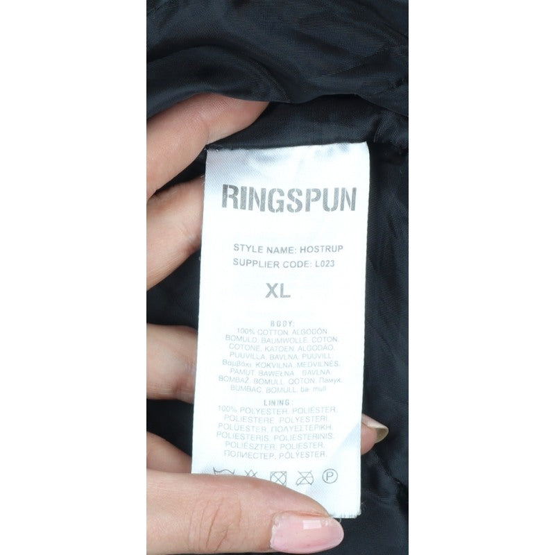 Additional view of Ringspun Men’s Blue XL Hostrup Military Jacket Full Zip Cotton