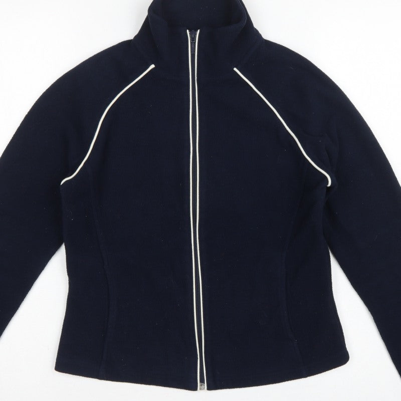 Next Women’s Blue Fleece Full Zip Jacket UK 18 Collared