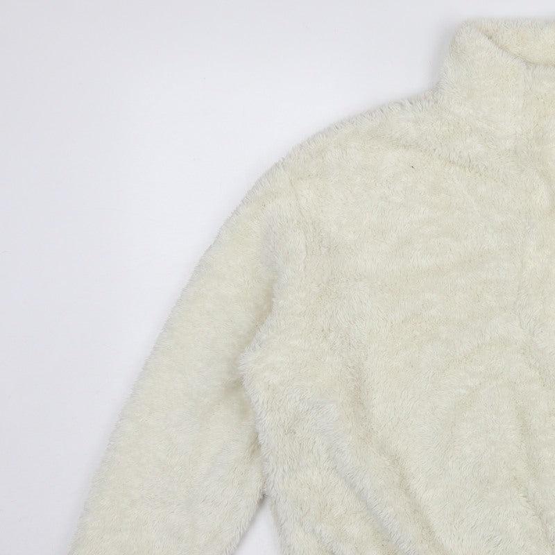 H&M Women’s Ivory UK 12 Full Zip Fleece Sweatshirt High Neck