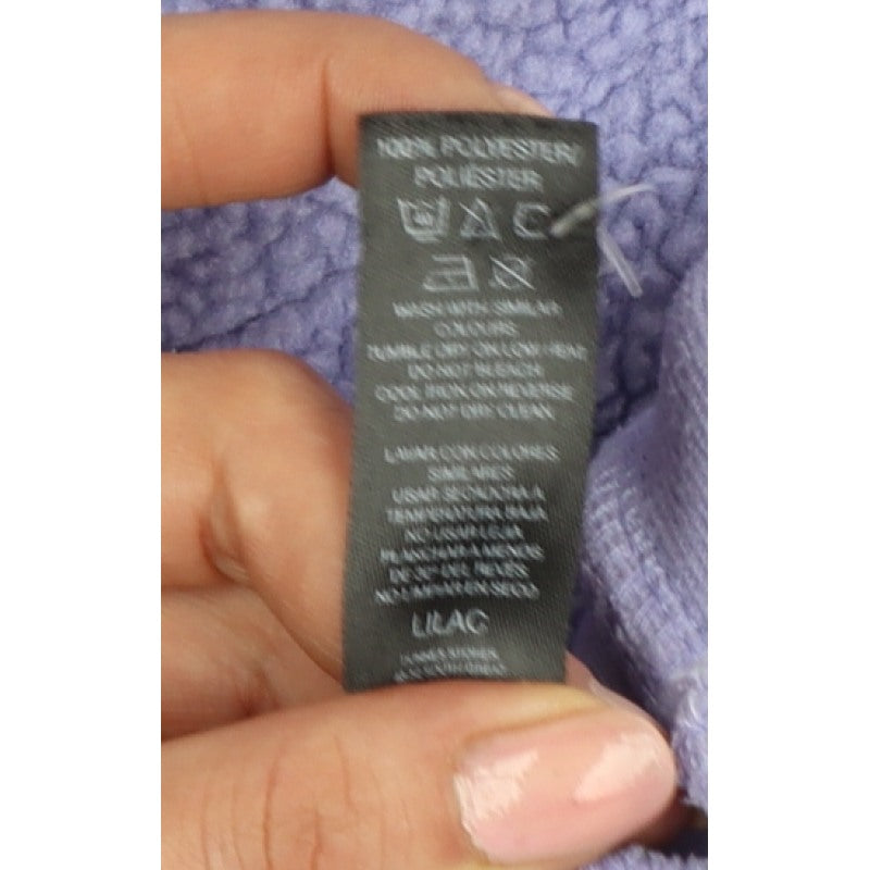 Dunnes Stores Women Purple M Fleece 1/4 Zip Pullover Sweatshirt