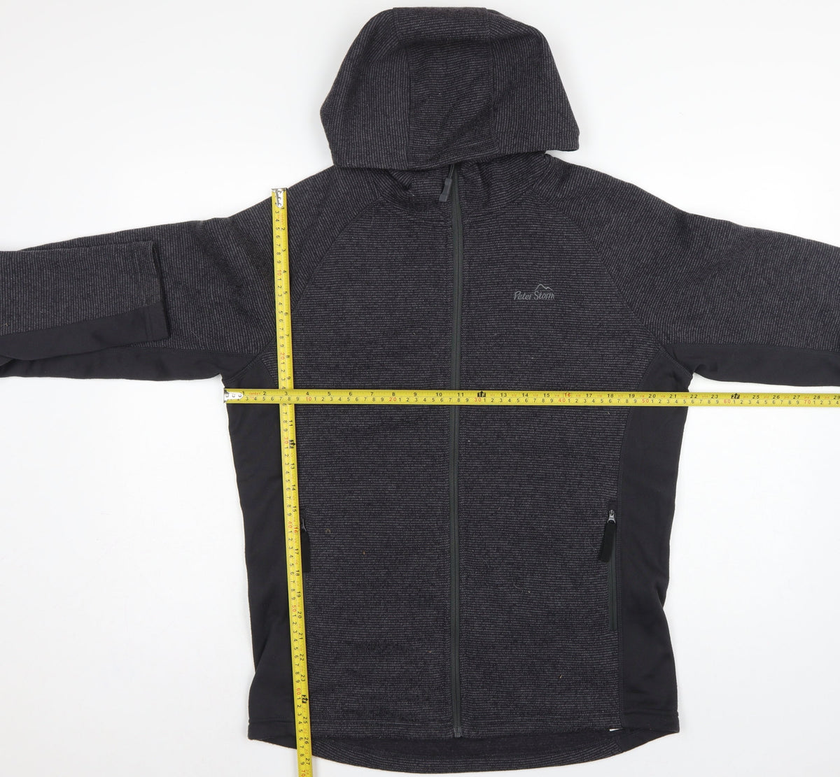 Peter Storm Men Grey M Hooded Full Zip Fleece Outdoor Jacket