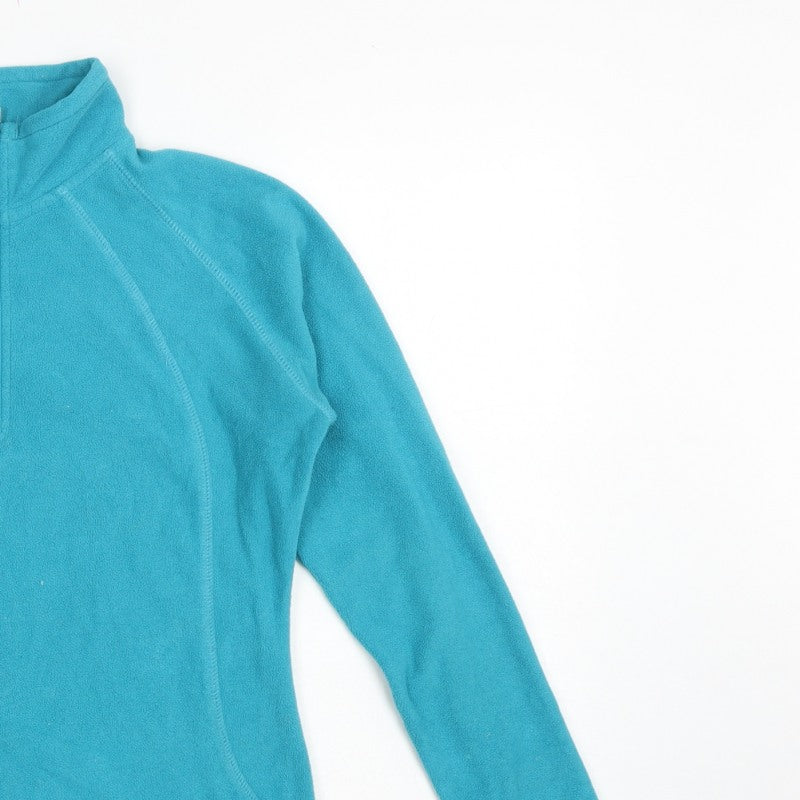 Peter Storm Women Blue UK 10 1/4 Zip Fleece Pullover Sweatshirt