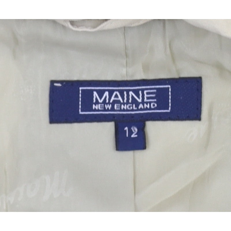 Maine Debenhams Women’s Ivory Size 12 Hooded Parka Jacket