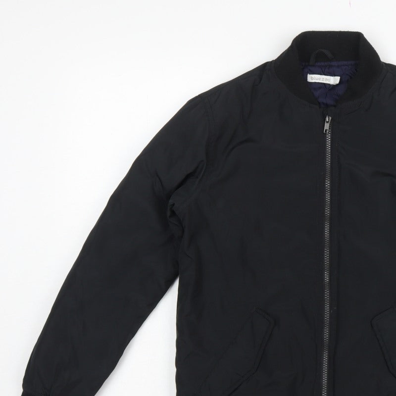 Bluezoo Boys Black Age 13 Bomber Jacket Padded Full Zip