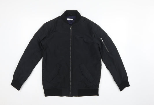 Bluezoo Boys Black Age 13 Bomber Jacket Padded Full Zip