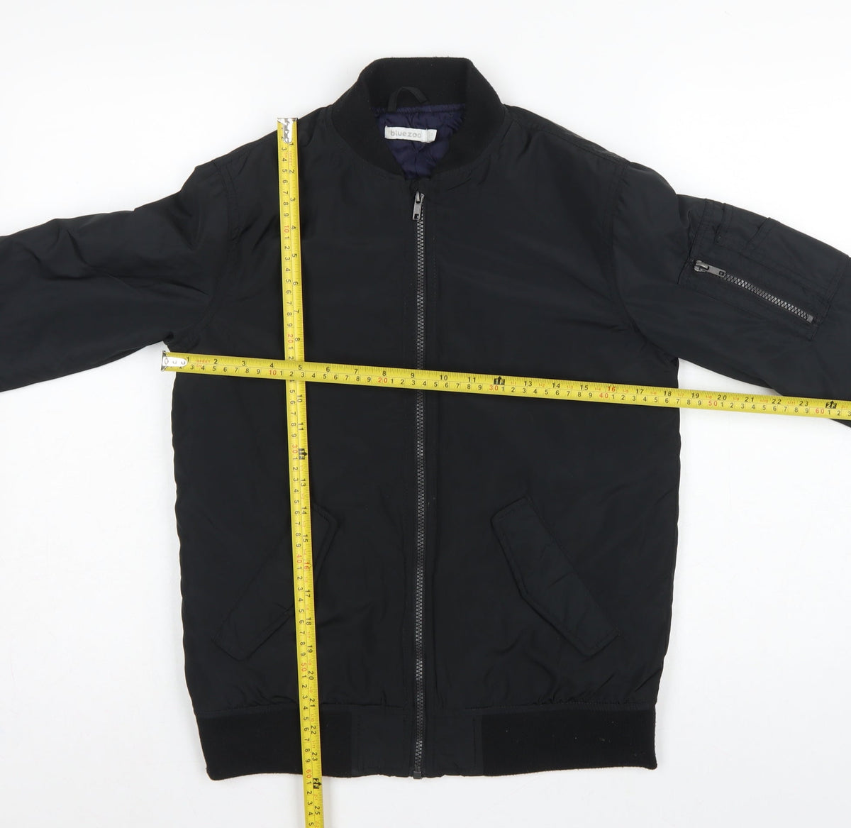 Bluezoo Boys Black Age 13 Bomber Jacket Padded Full Zip