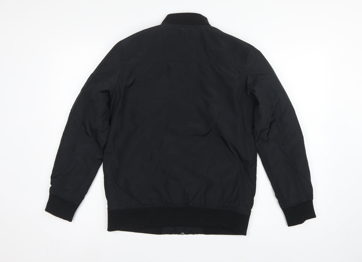 Bluezoo Boys Black Age 13 Bomber Jacket Padded Full Zip