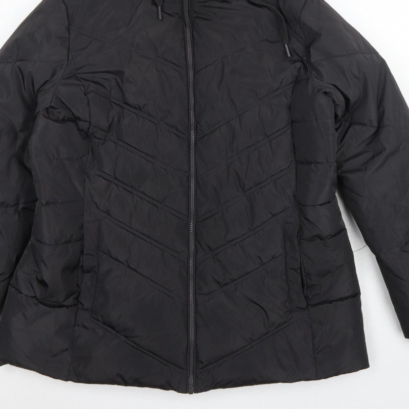 Capsule Women Black UK 16 Hooded Quilted Puffer Jacket