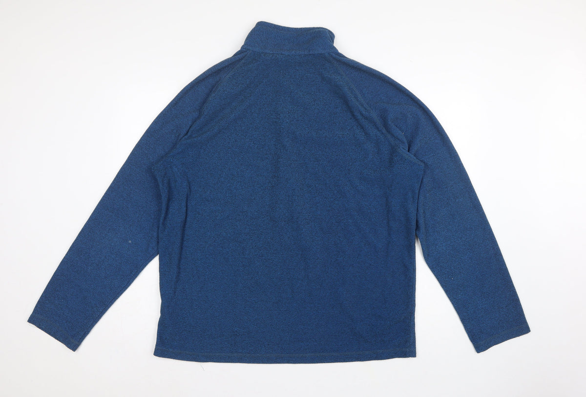 Brand and care label for Regatta Men’s Blue XL Half Zip High Neck Outdoor Fleece Sweatshirt