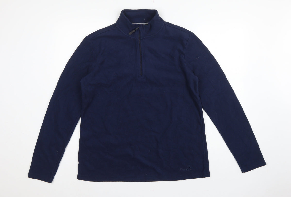 Peter Storm Women Blue UK 18 Pullover 1/4 Zip Fleece Sweatshirt