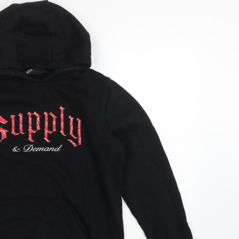 Supply & Demand Boys Black XL 13-15 Pullover Graphic Hoodie