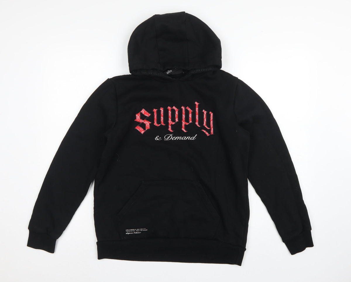Supply & Demand Boys Black XL 13-15 Pullover Graphic Hoodie