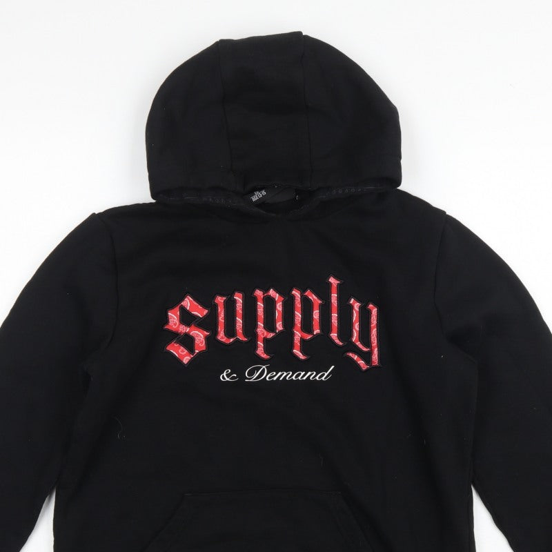 Supply & Demand Boys Black XL 13-15 Pullover Graphic Hoodie