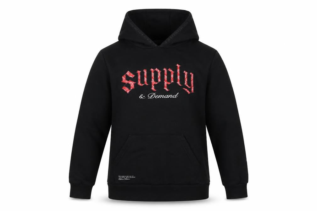 Supply & Demand Boys Black XL 13-15 Pullover Graphic Hoodie