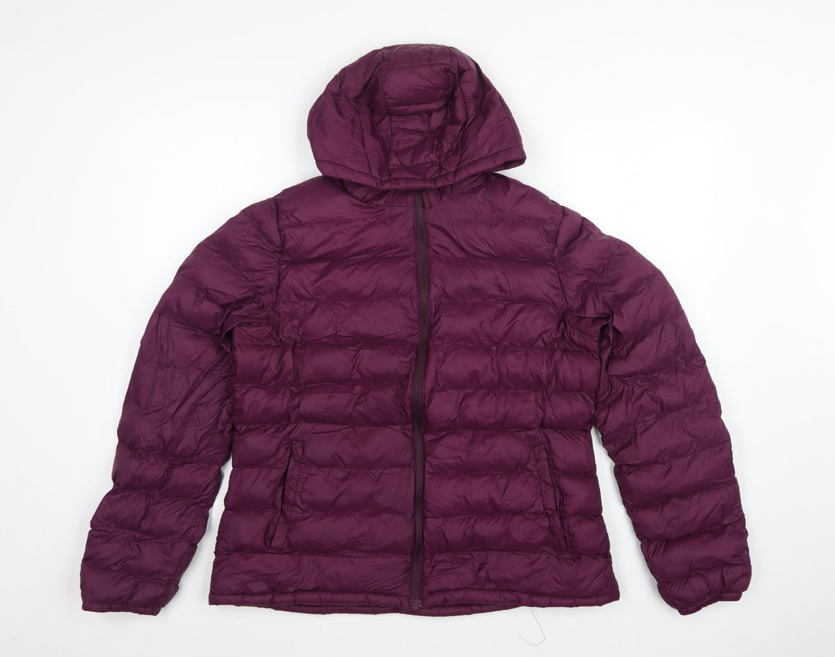 Mountain Warehouse Women's Purple UK 16 Hooded Puffer Jacket