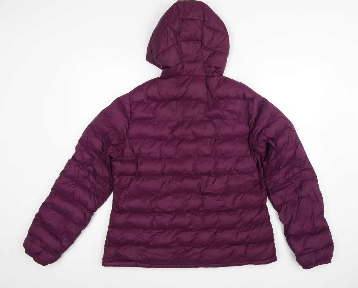 Mountain Warehouse Women's Purple UK 16 Hooded Puffer Jacket