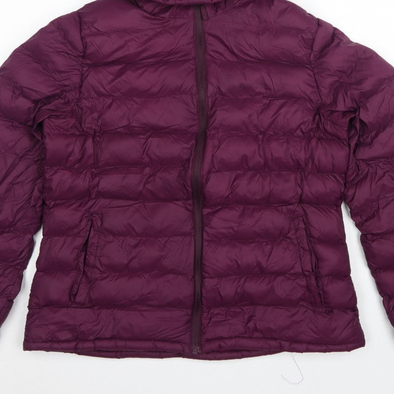 Mountain Warehouse Women's Purple UK 16 Hooded Puffer Jacket