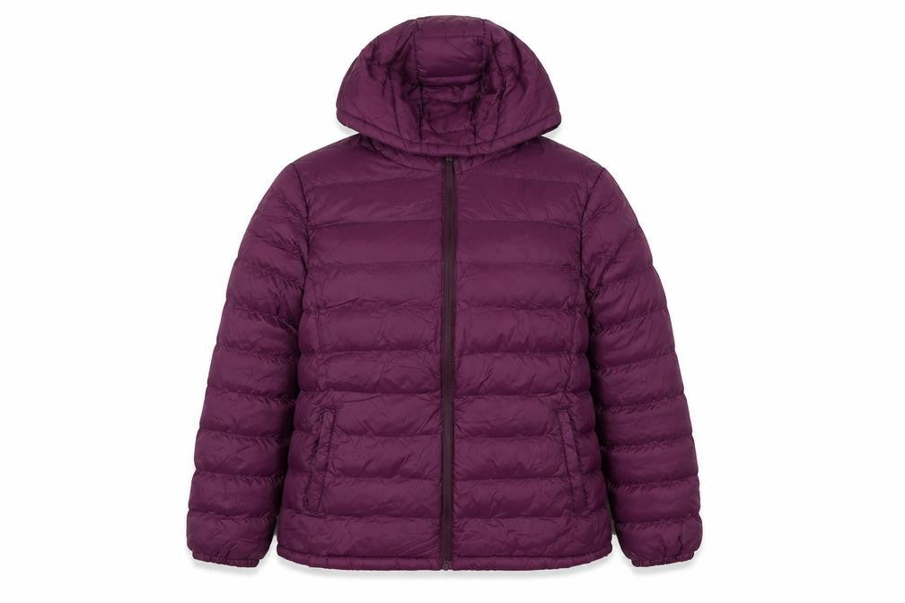 Mountain Warehouse Women's Purple UK 16 Hooded Puffer Jacket