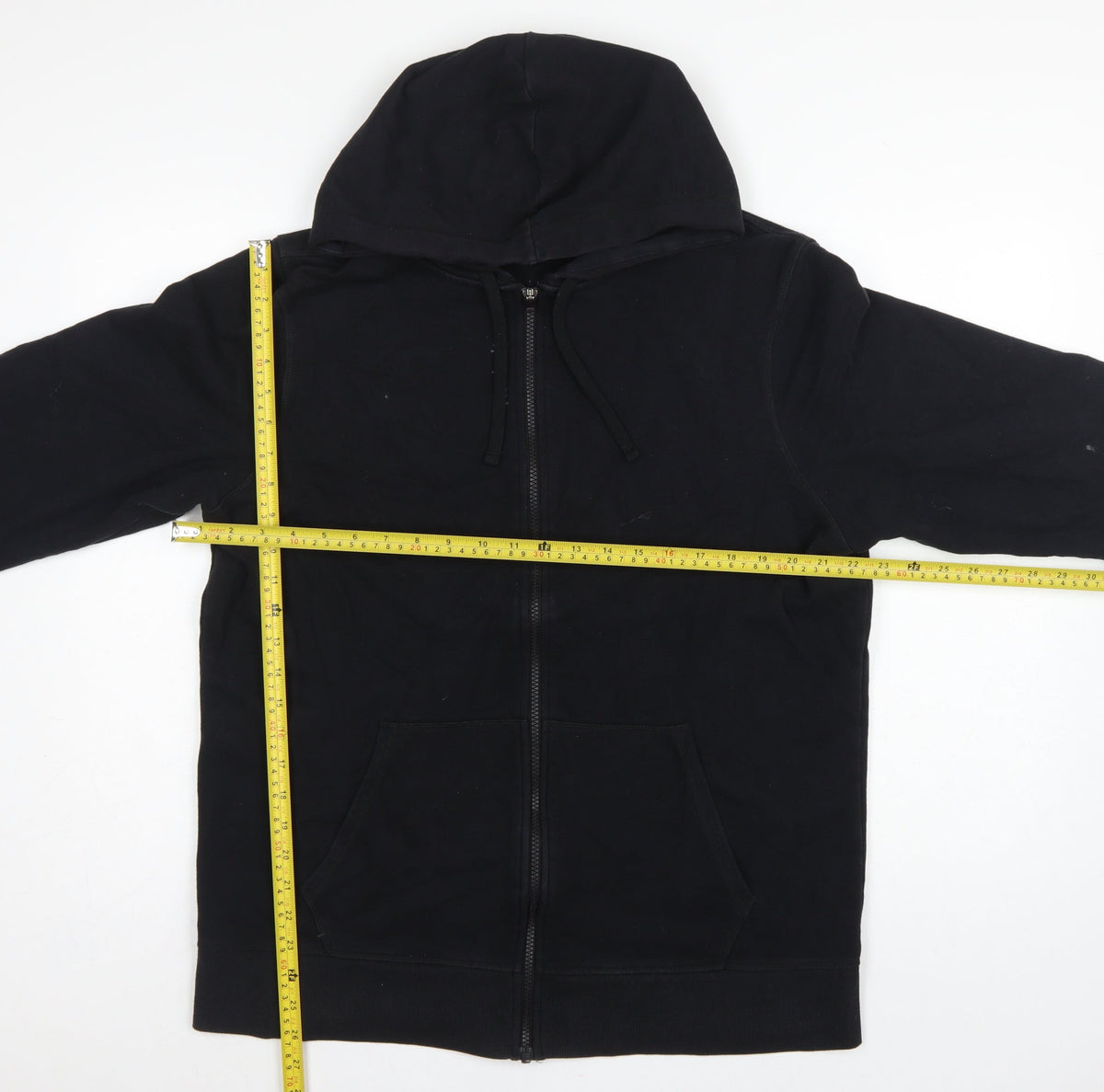 Reebok Men’s Black L Full Zip Hooded Fleece Hoodie Pockets
