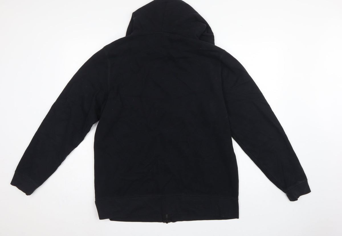 Reebok Men’s Black L Full Zip Hooded Fleece Hoodie Pockets