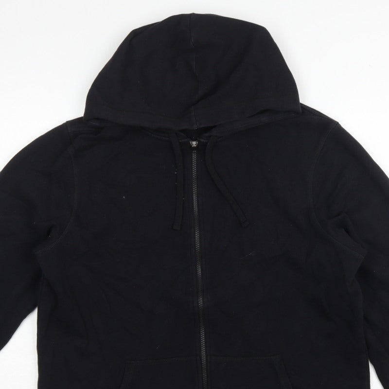 Reebok Men’s Black L Full Zip Hooded Fleece Hoodie Pockets