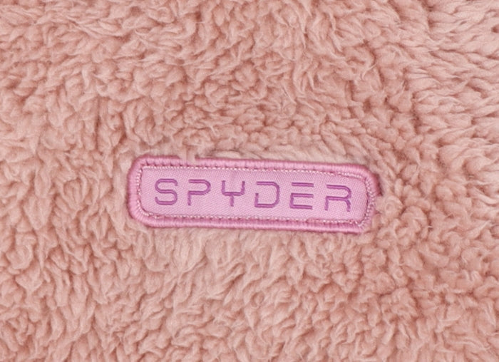 Spyder Women Pink L Fleece Snap Neck Pullover Sweatshirt