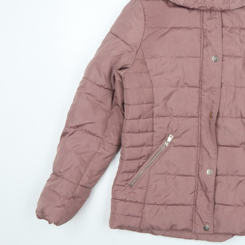 Dorothy Perkins Women Pink UK 12 Hooded Quilted Puffer Jacket