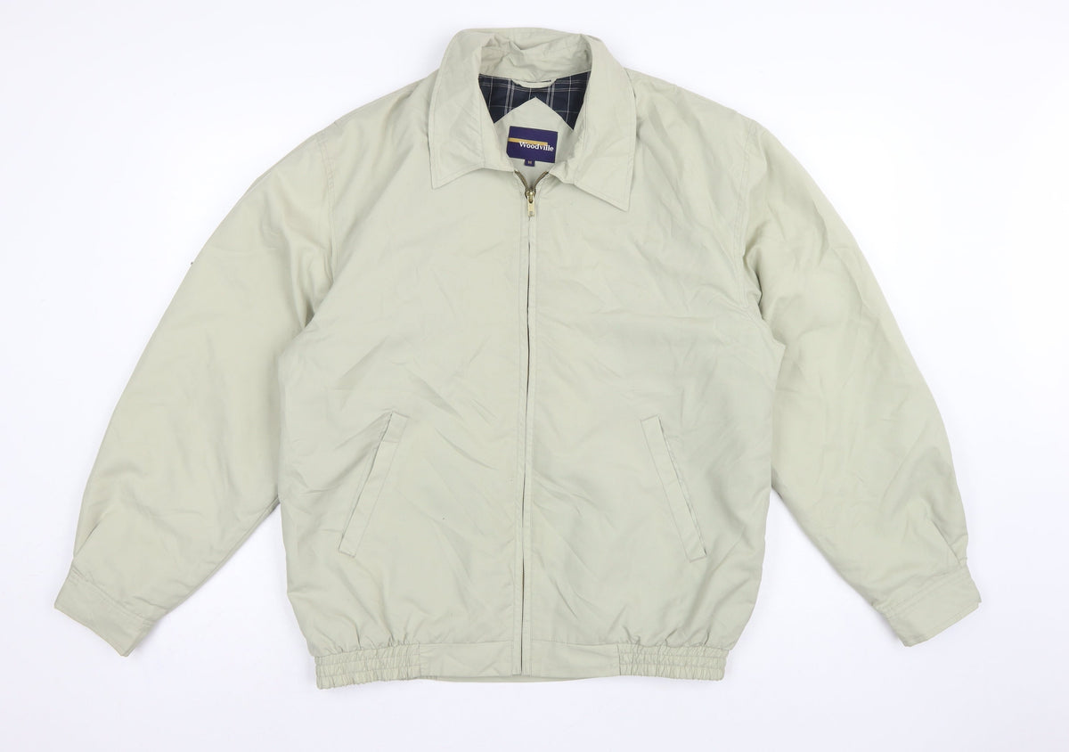 Woodville Men's Beige M Full Zip Lightweight Polyester Lined Jacket