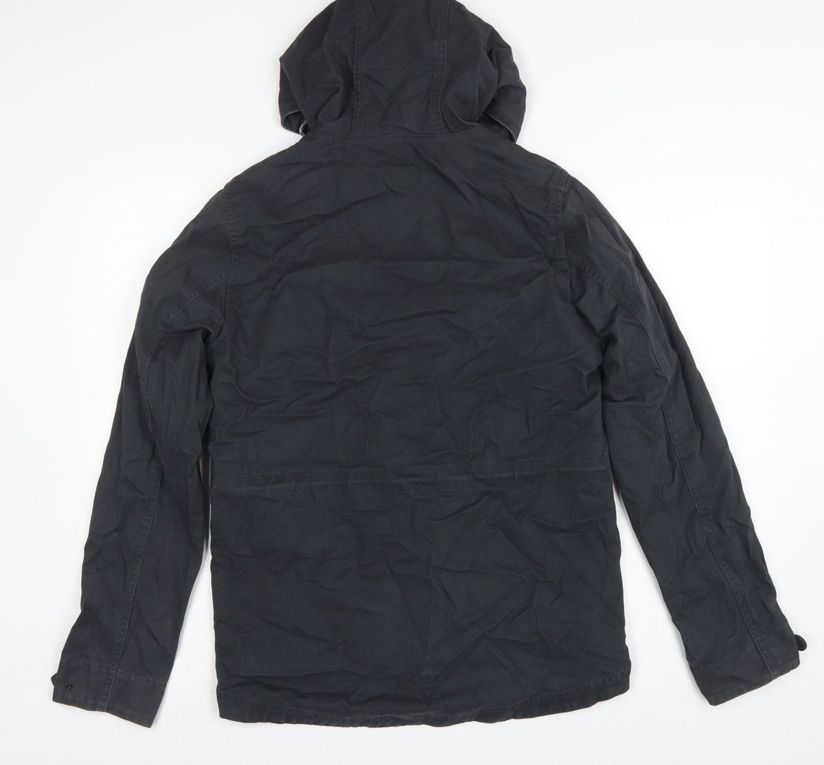 O'Neill Men's Black S Adventure Hooded Military Jacket Cotton Hyperdry