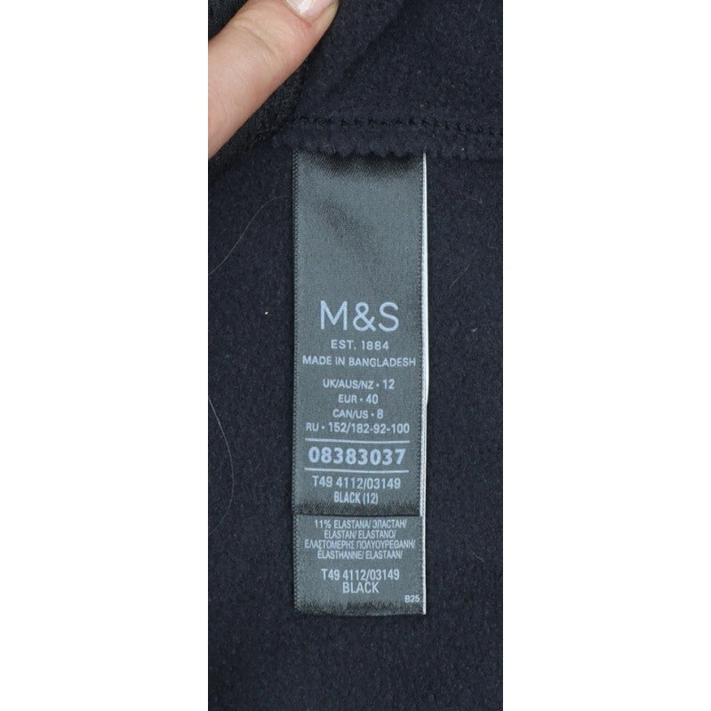 M&S Goodmove Women’s Black UK 12 Hooded Softshell Zip Jacket