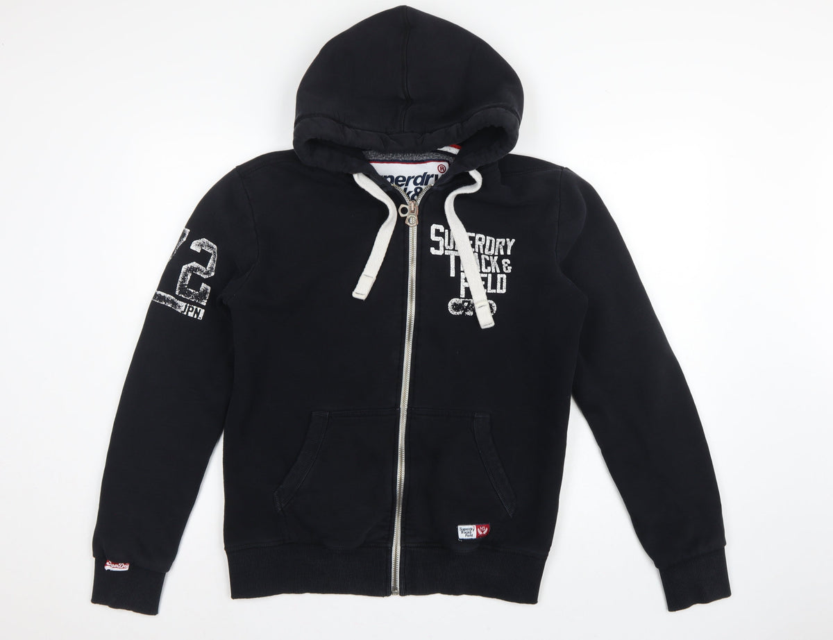 Superdry Men’s Black M Full Zip Track & Field Graphic Hoodie