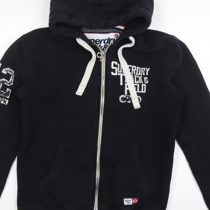 Superdry Men’s Black M Full Zip Track & Field Graphic Hoodie