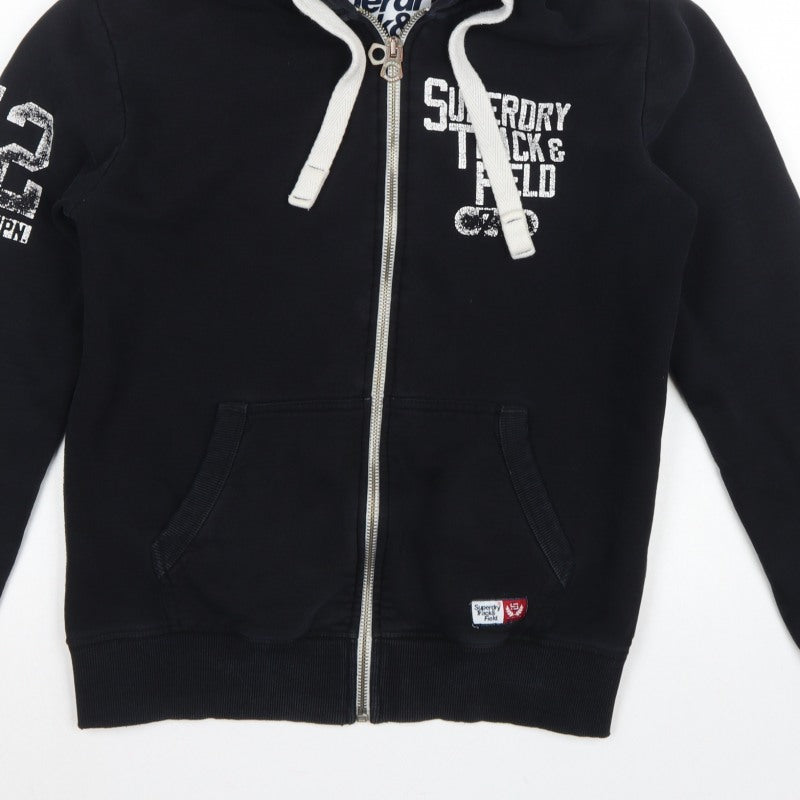 Superdry Men’s Black M Full Zip Track & Field Graphic Hoodie