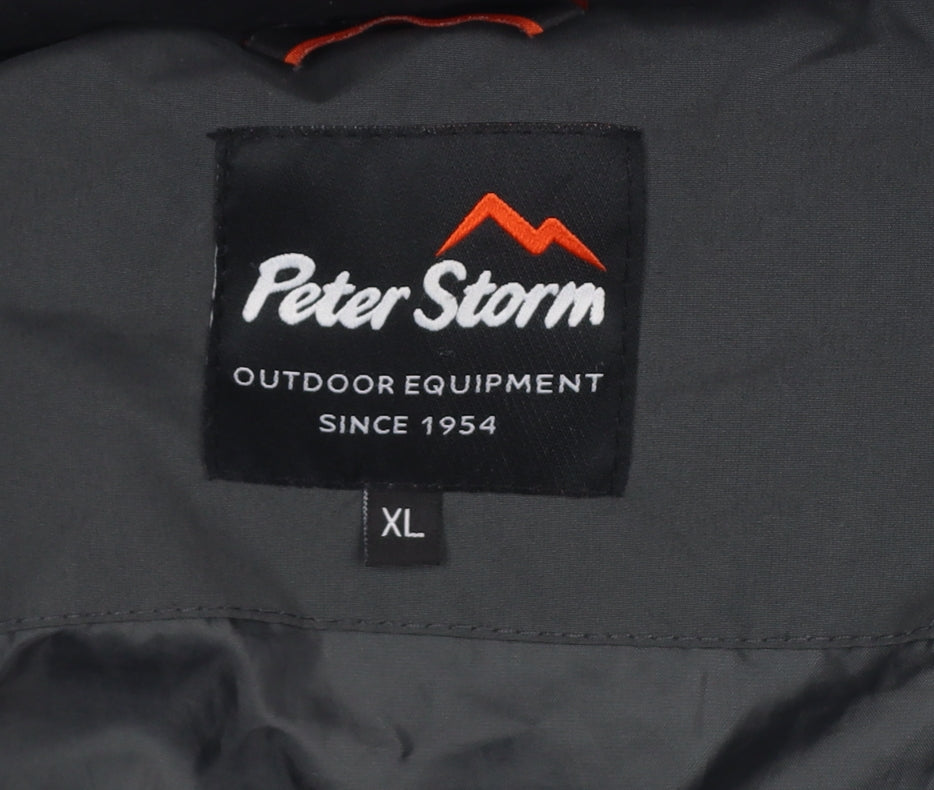 Peter Storm Men's Black Grey XL Puffer Bodywarmer Quilted Gilet