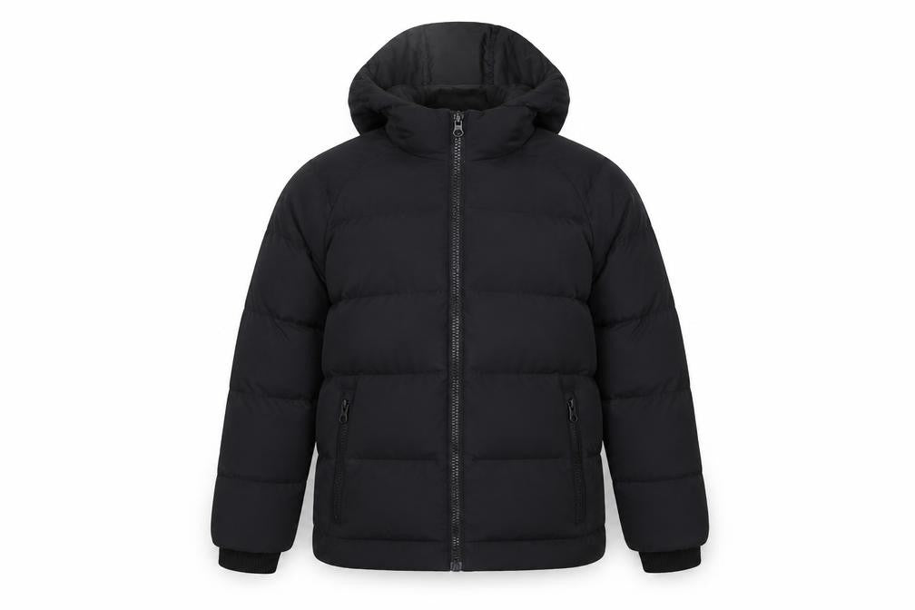 Next Boys Black 8 Years Hooded Puffer Jacket Full Zip Padded Winter Coat