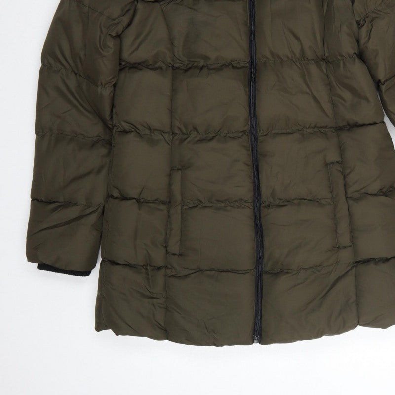 Lee Cooper Women’s Green UK 10 Hooded Quilted Puffer Jacket Coat
