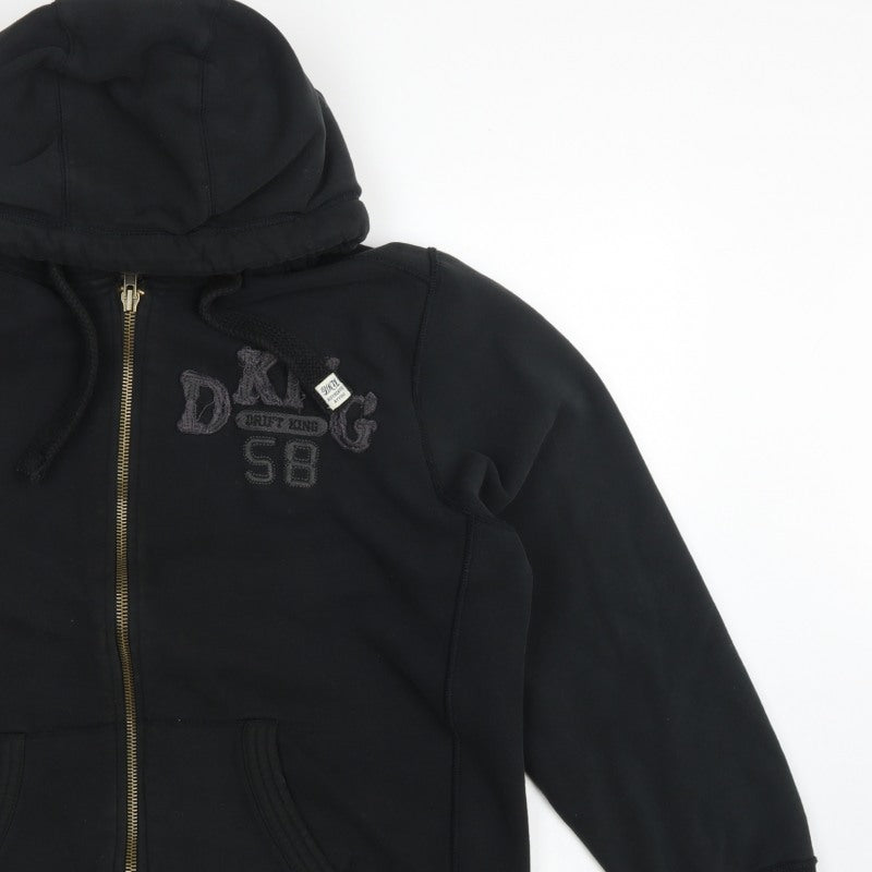 Drift King Men’s Black 2XL Full Zip Embroidered Hoodie