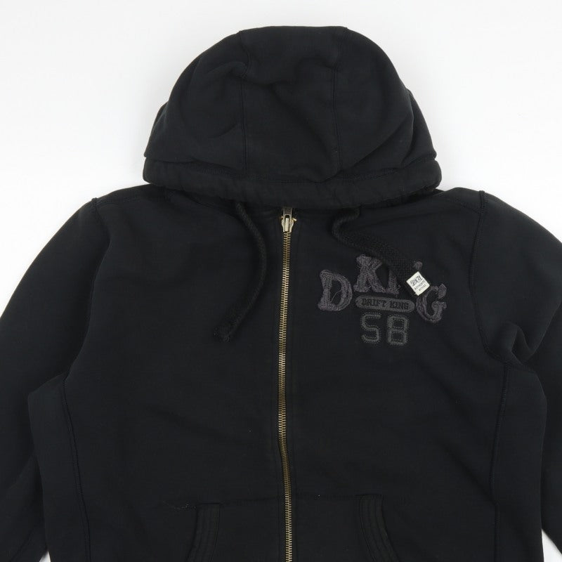 Drift King Men’s Black 2XL Full Zip Embroidered Hoodie