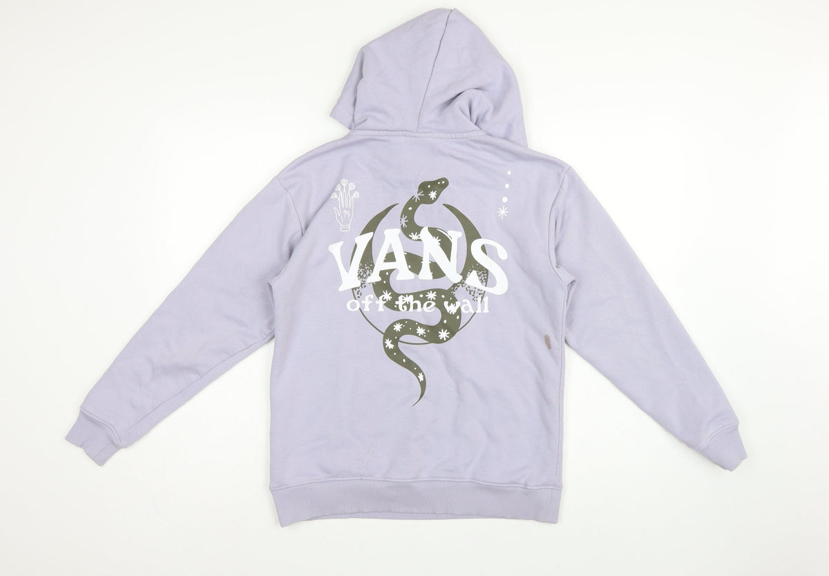 Vans Women’s Purple XS Pullover Hoodie Snake Logo Graphic Fleece
