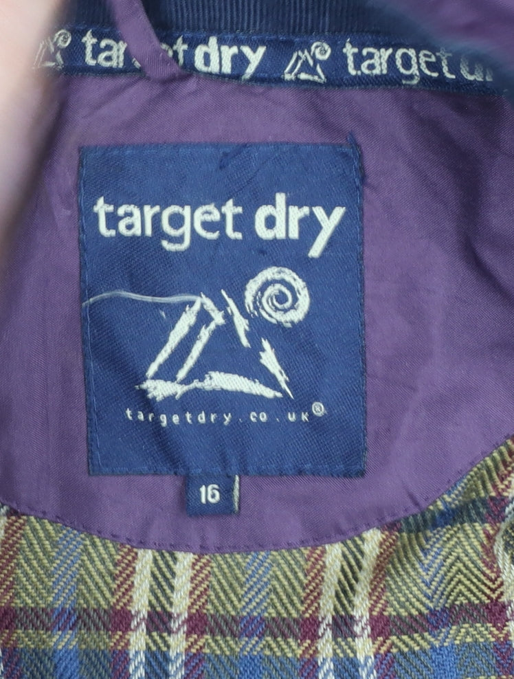 Target Dry Women’s Purple Size 16 Long Rain Coat Outdoor