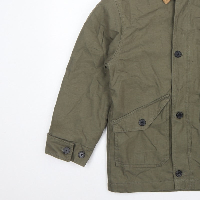 H&M Divided Women's Green XXS Military Padded Cotton Jacket