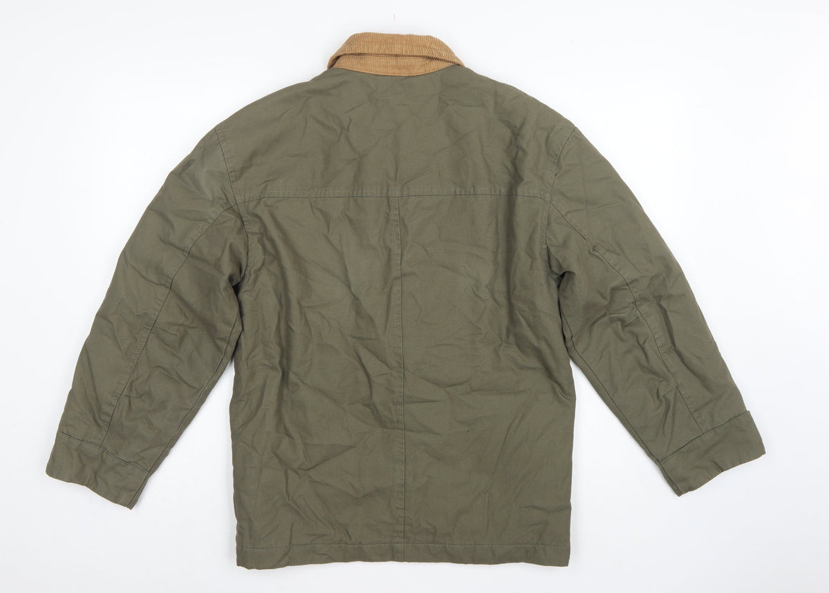 H&M Divided Women's Green XXS Military Padded Cotton Jacket