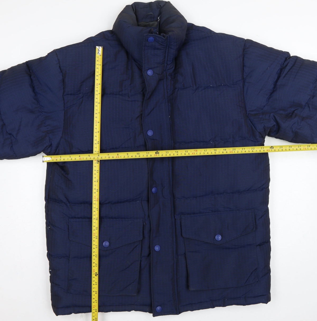 Atlantic Sport Men's Blue Small Puffer Jacket Quilted Down Insulated